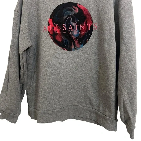 All Saints Gray Sweatshirt small - Picture 6 of 10